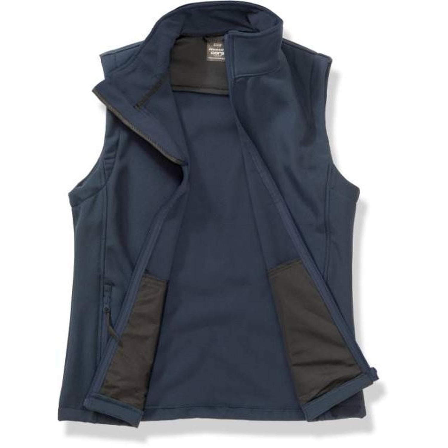 Дамски 2-слоен софтшел елек - цвят тъмносин, модел R232F – Медицински облекла Кали