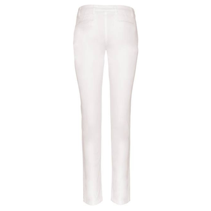 Дамски чино панталон - цвят бял – Медицински облекла Кали