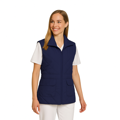 Дамски елек - цвят тъмносин, модел ES230-1 – Медицински облекла Кали