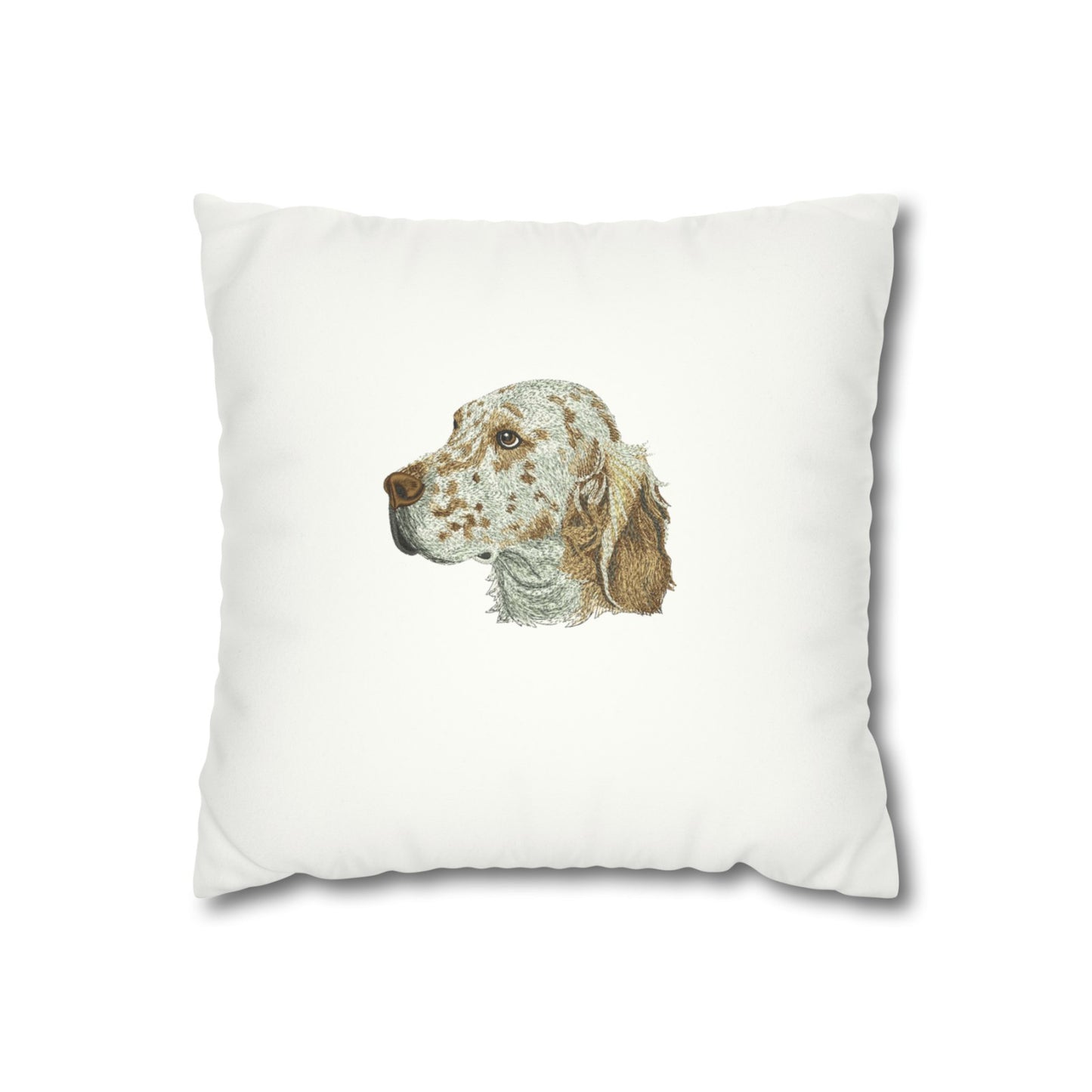 Decorative pillowcase with English Setter embroidery
