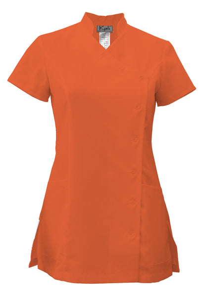 Women's tunic with side fastening - orange color, model F207-4A