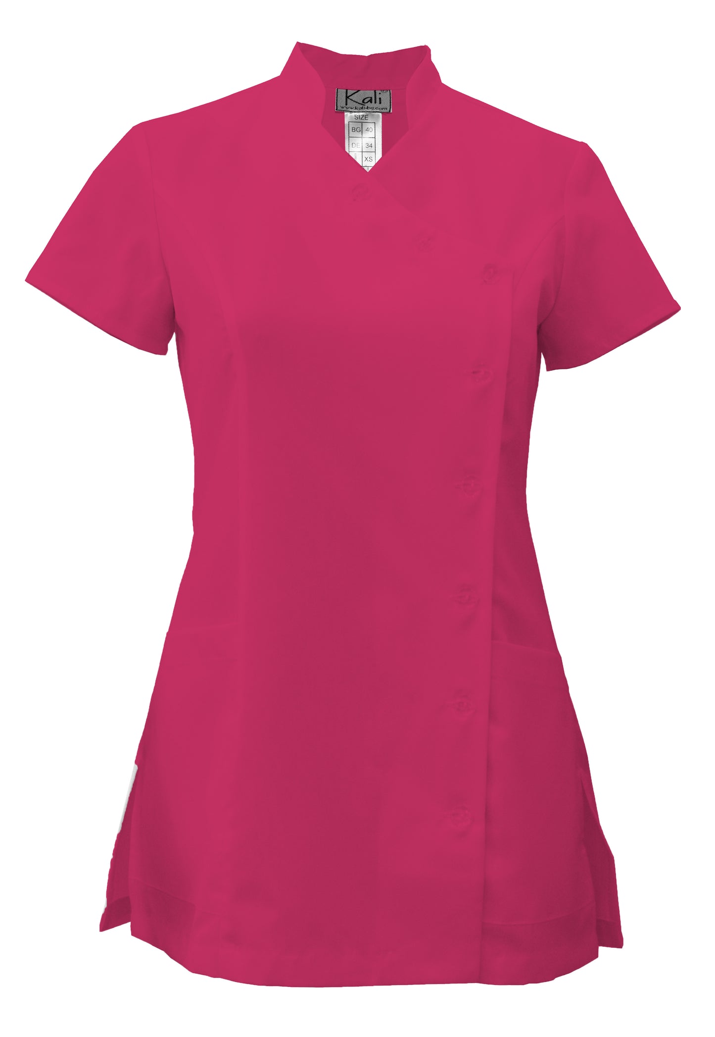 Women's tunic with side fastening - cyclamen color, model F207-4A
