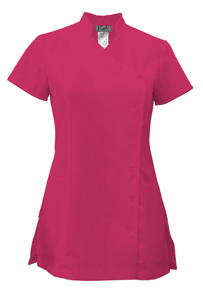 Women's tunic with side fastening - cyclamen color, model F207-4A