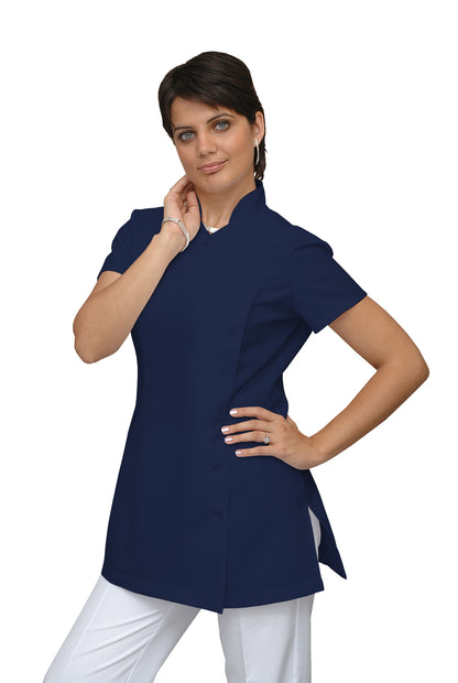 Women's tunic with side fastening - color navy blue, model F207-4A