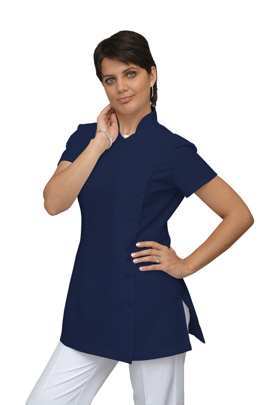 Women's tunic with side fastening - color navy blue, model F207-4A