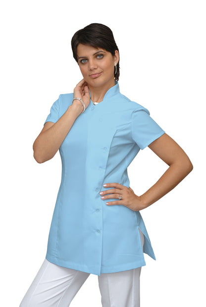 Women's tunic with side fastening - color light blue, model F207-4A