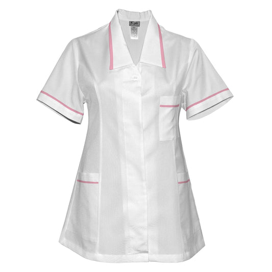 ORDER of women's white tunic with trim - color pink, model F212-2T