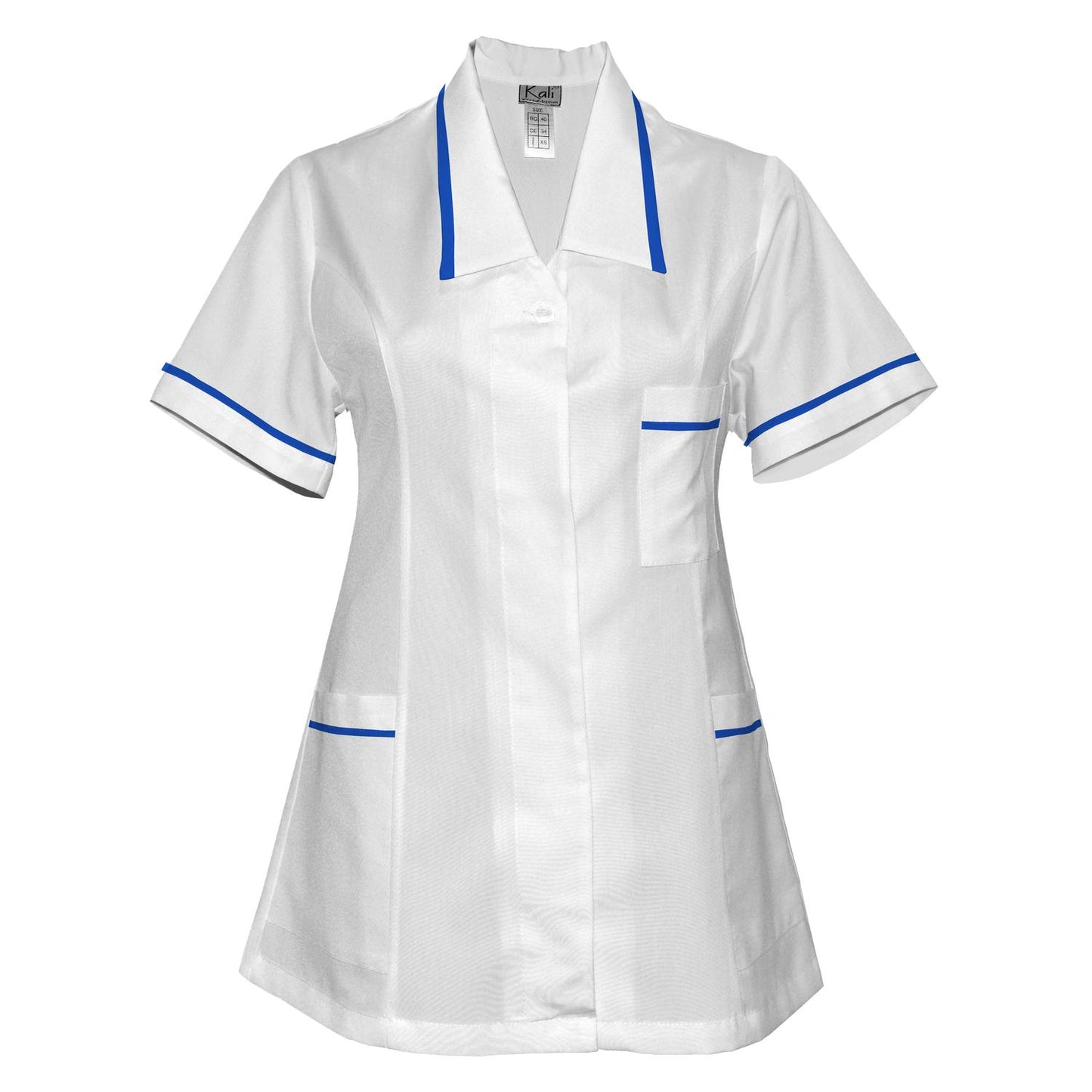 ORDER of women's white tunic with trim - color royal blue, model F212-2T