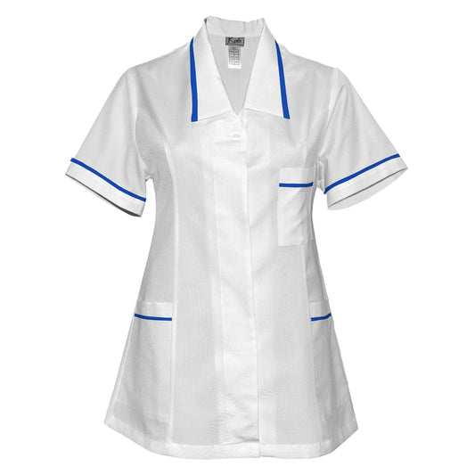 ORDER of women's white tunic with trim - color royal blue, model F212-2T