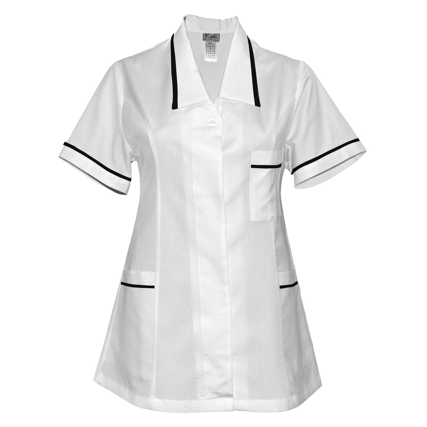 ORDER of women's white tunic with trim - color black, model F212-2T