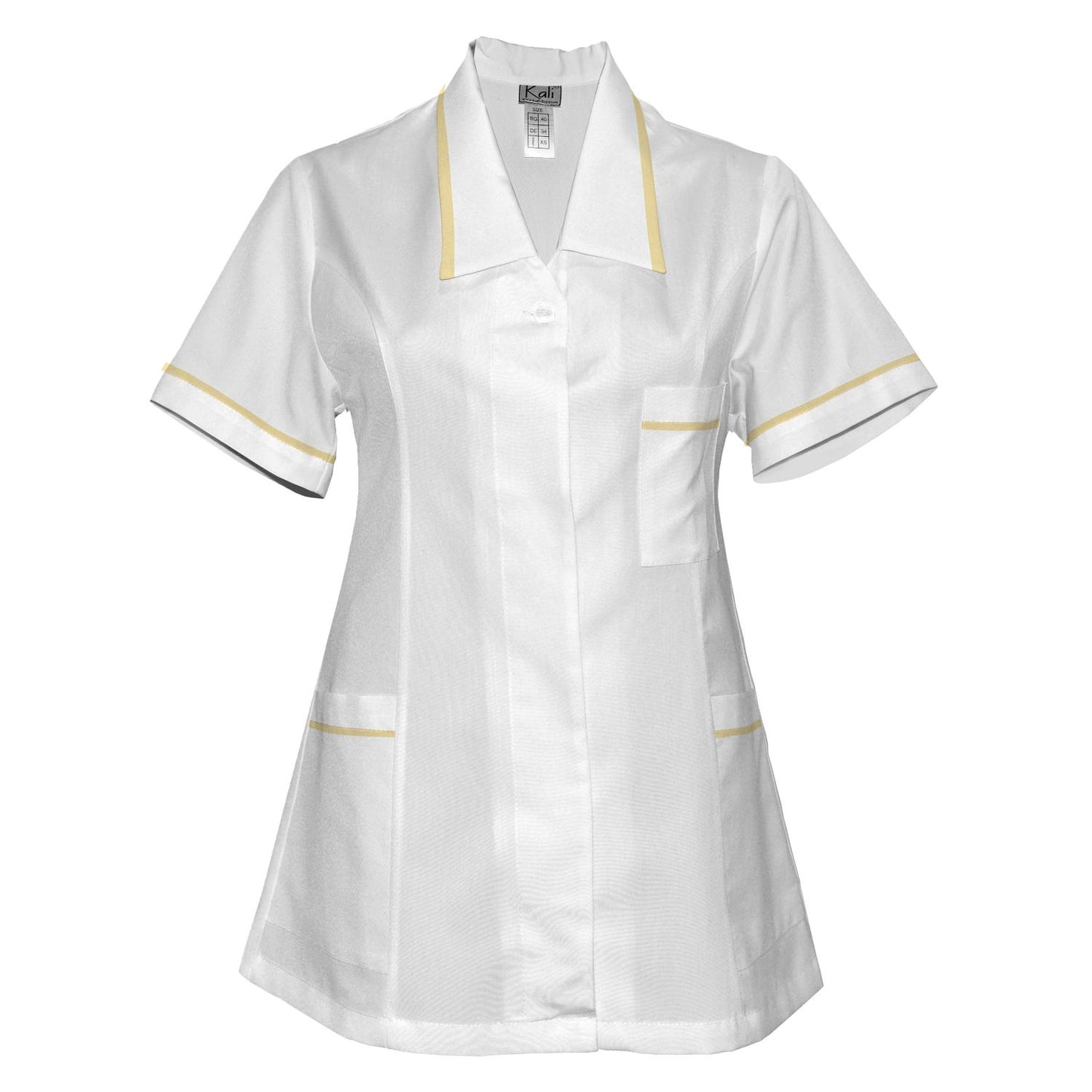 ORDER of women's white tunic with trim - lemon color, model F212-2T