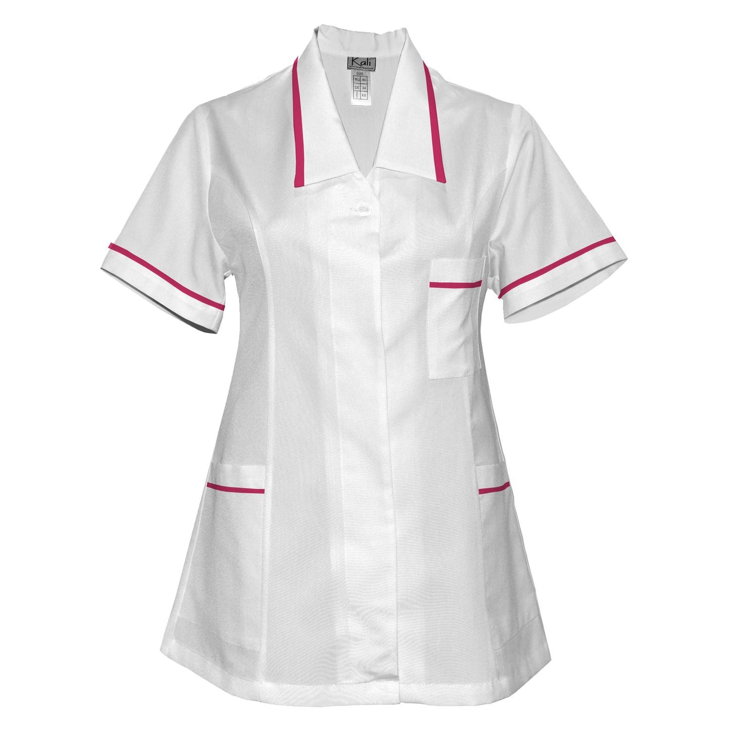 ORDER of women's white tunic with trim - cyclamen color, model F212-2T