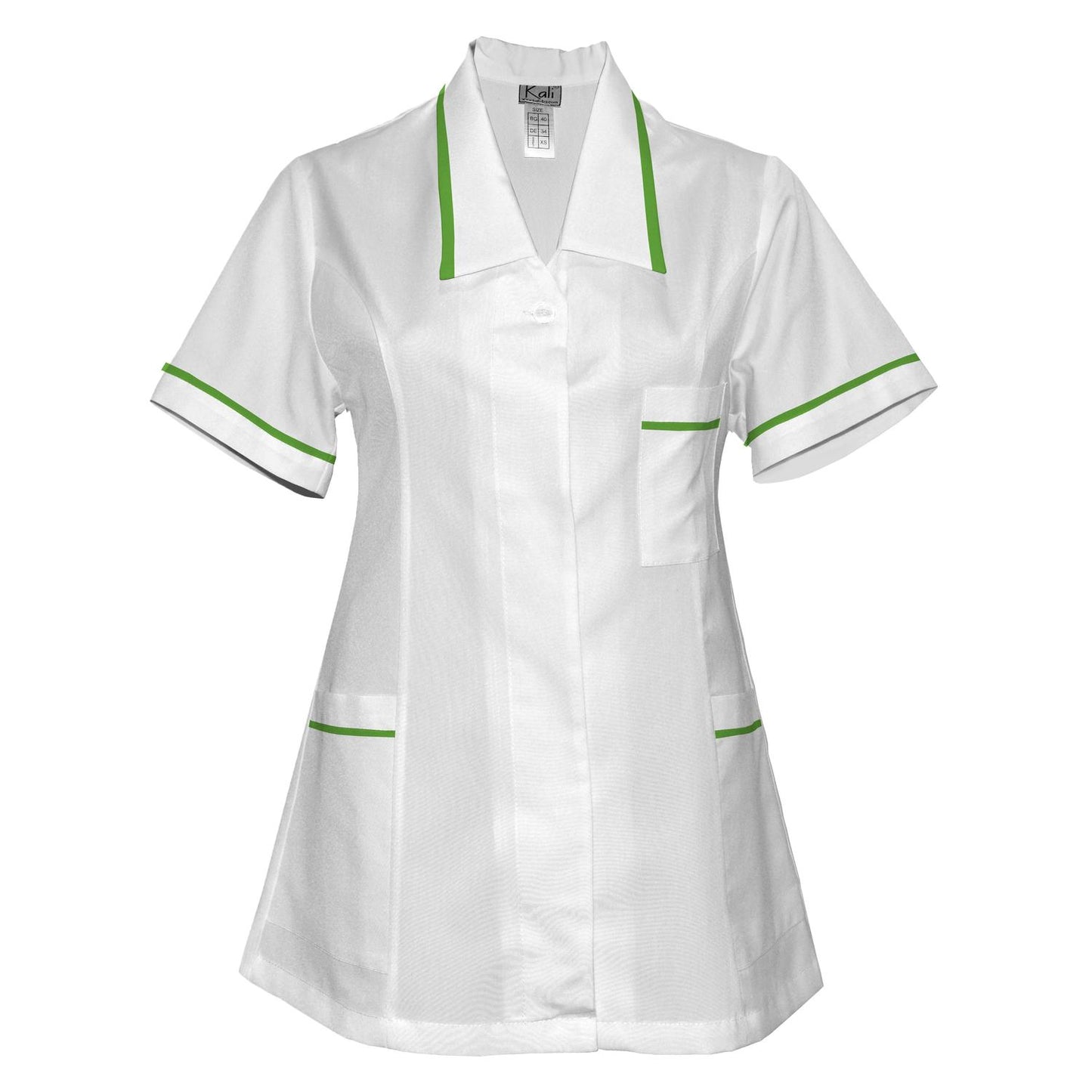 PEDIDO de túnica blanca de mujer con ribete - color pistacho, modelo F212-2T