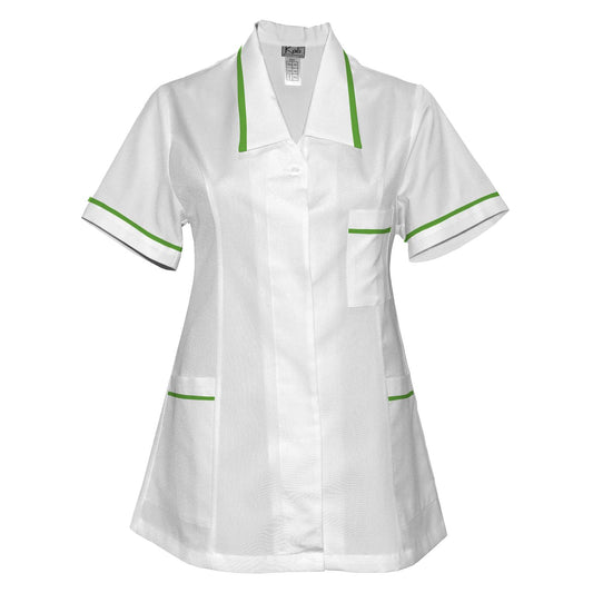 PEDIDO de túnica blanca de mujer con ribete - color pistacho, modelo F212-2T