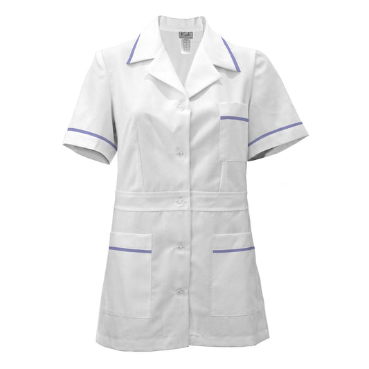 ORDER of women's white tunic with trim - color purple, model F230-1