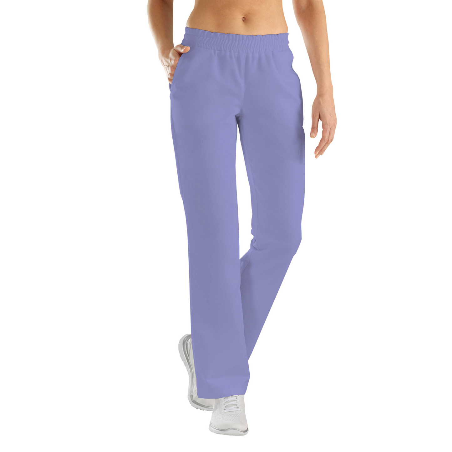 Women's trousers with two side pockets - color purple, model FP406