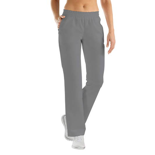 Women's trousers with two side pockets - color light gray, model FP406