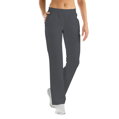 Women's trousers with two side pockets - color dark gray, model FP406