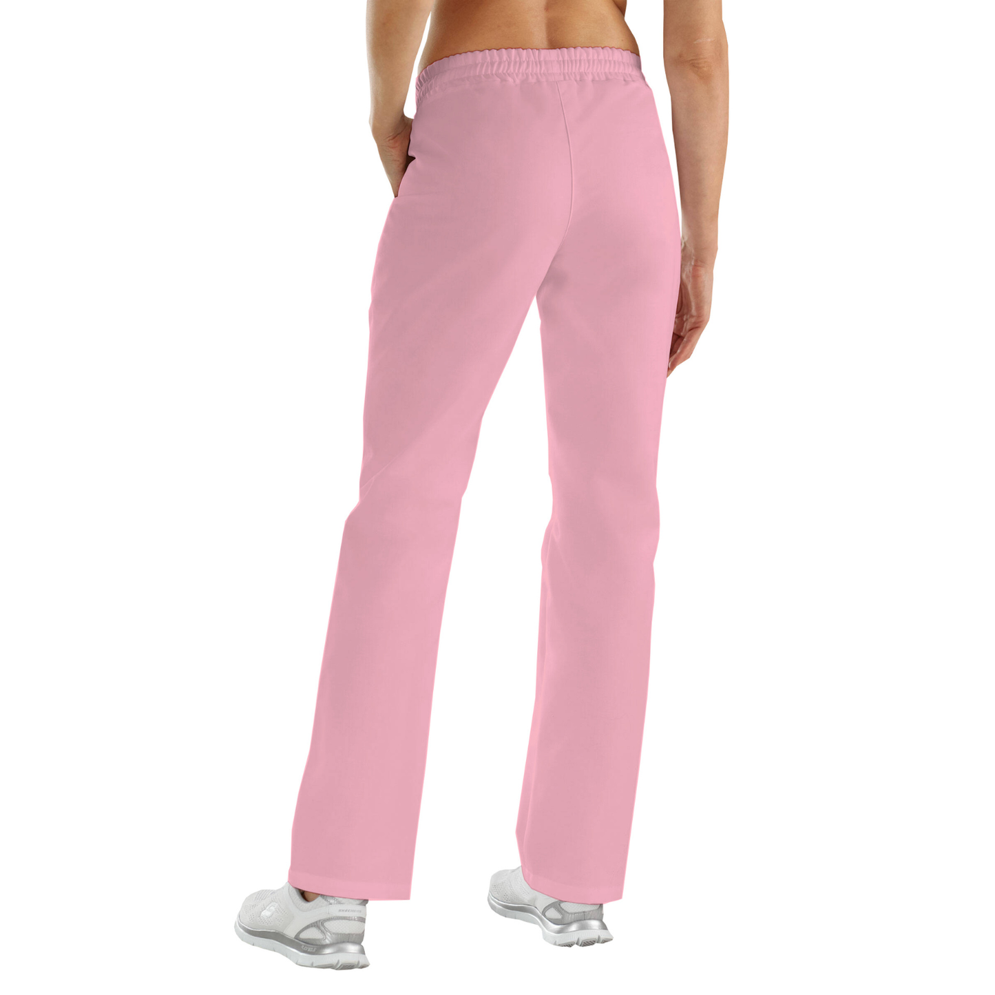 Women's trousers with two side pockets - color pink, model FP406