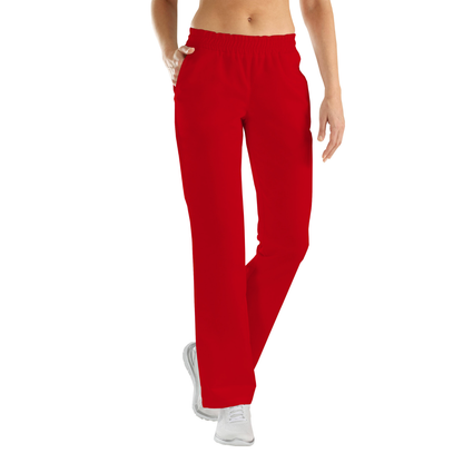 Women's trousers with two side pockets - color red, model FP406