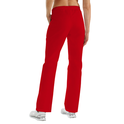 Women's trousers with two side pockets - color red, model FP406