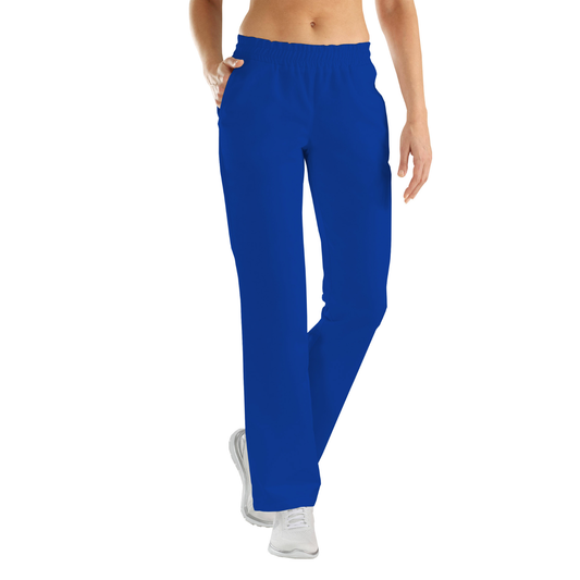 Women's trousers with two side pockets - royal blue