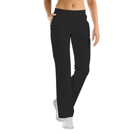 Women's trousers with two side pockets - color black, model FP406