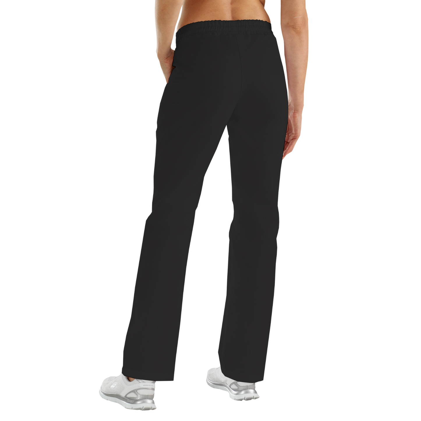Women's trousers with two side pockets - color black, model FP406