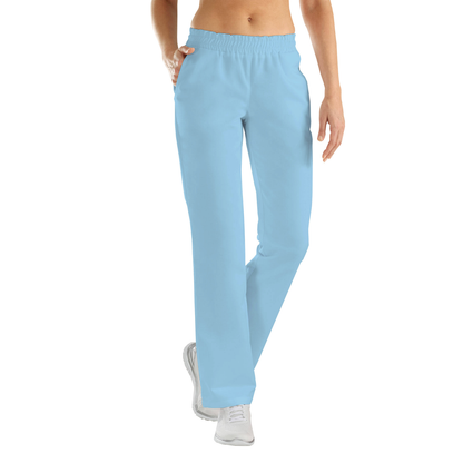 Women's trousers with two side pockets - light blue