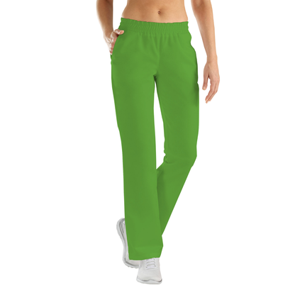 Women's trousers with two side pockets - pistachio color, model FP406