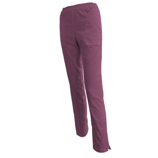 Women's elastic pants FP406 - plum color