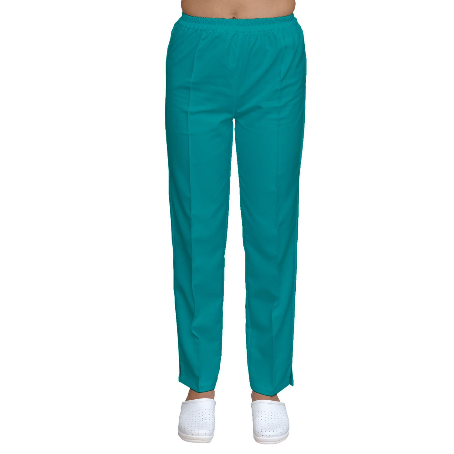 Women's straight trousers - color sea green, model FP