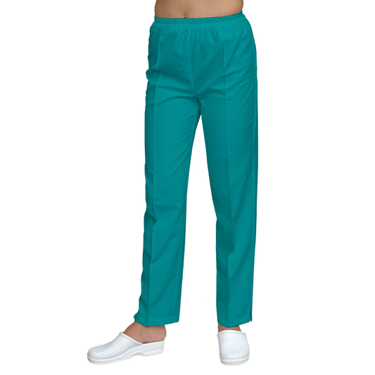 Women's straight trousers - color sea green, model FP