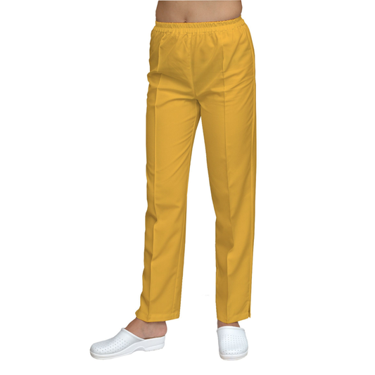 Women's straight pants - color yellow, model FP