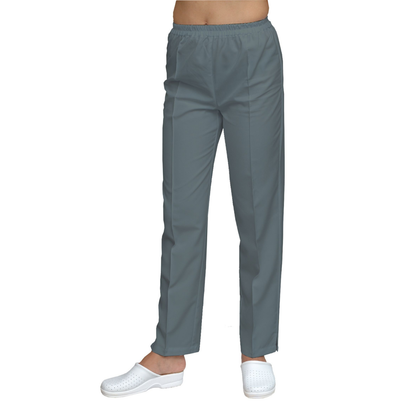 Women's straight trousers - light gray color, model FP