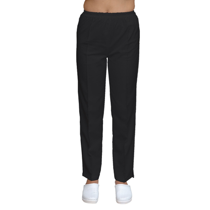 Women's straight pants - color black, model FP