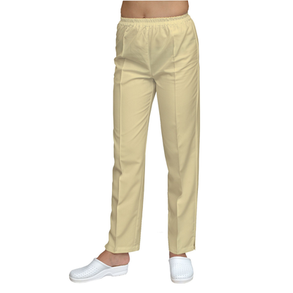 Women's straight pants - lemon color, model FP