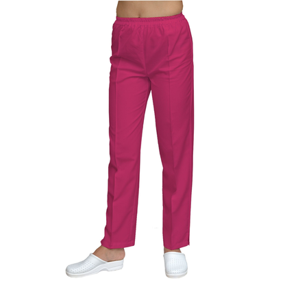 Women's straight trousers - cyclamen color, model FP