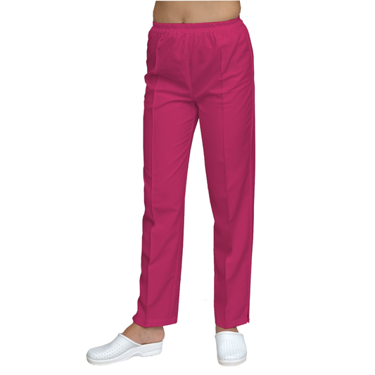 Women's straight trousers - cyclamen color, model FP