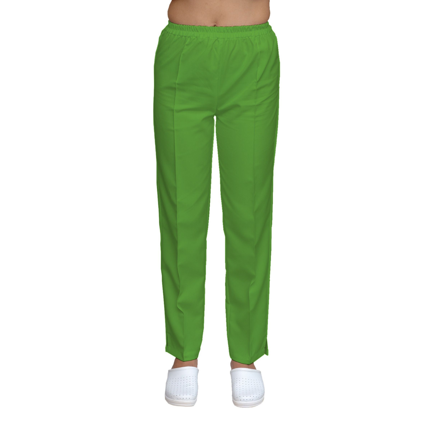 Women's straight pants - pistachio color, model FP