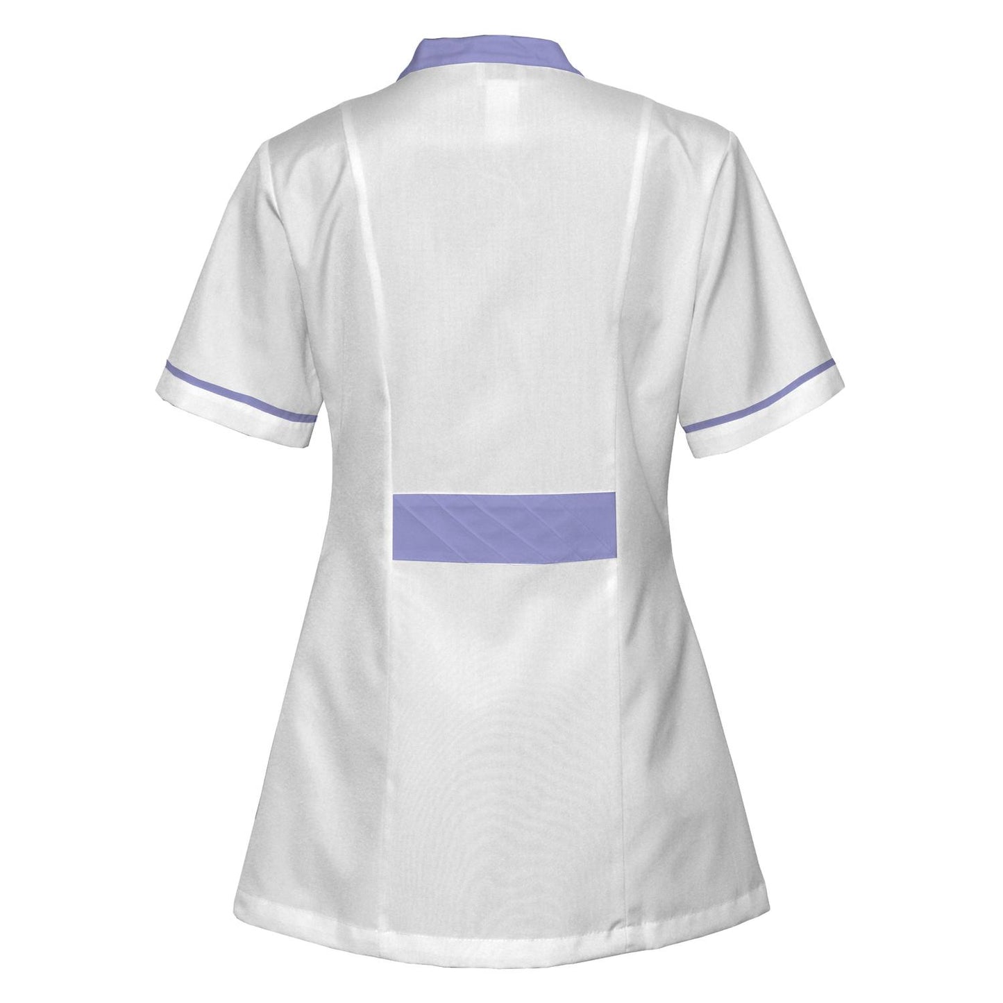 Order a women's white tunic with trim - Purple 