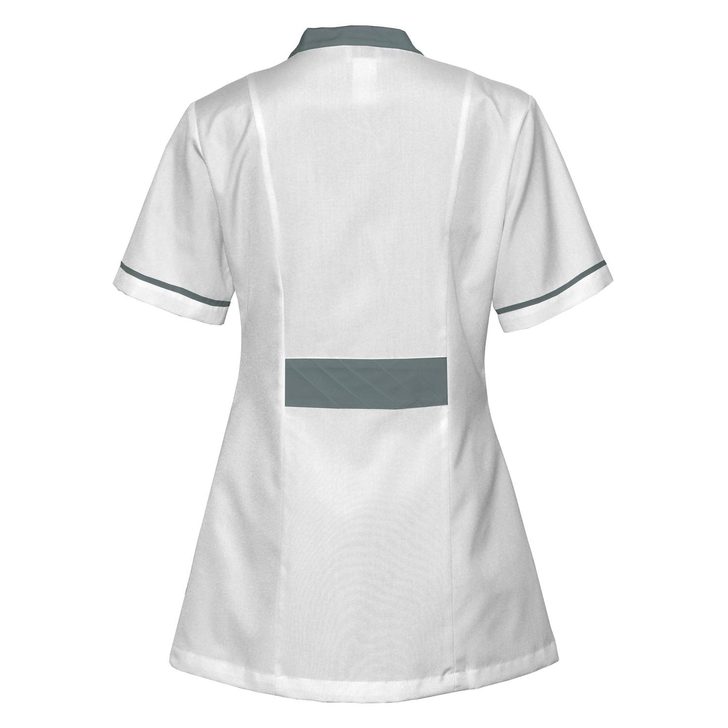 Order a women's white tunic with trim - Light gray 