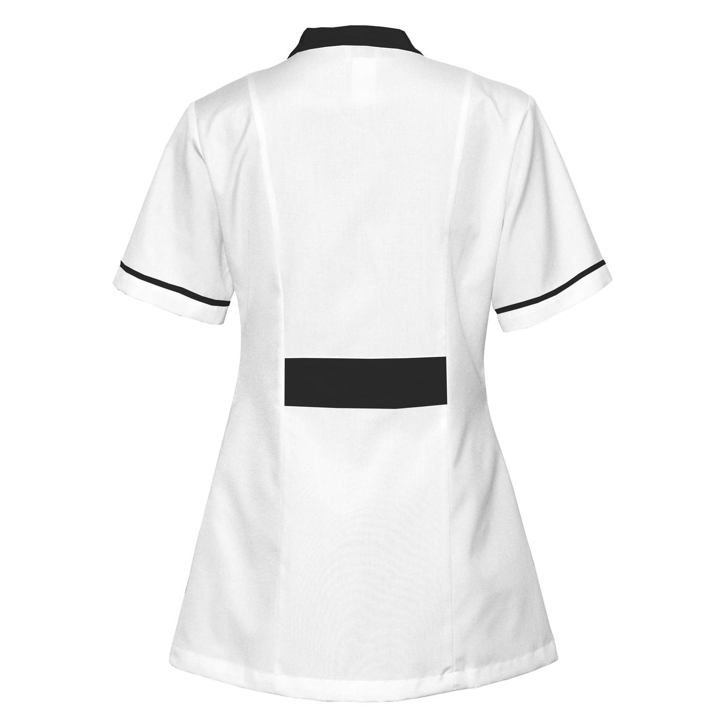 Women's white tunic with trim - Black 