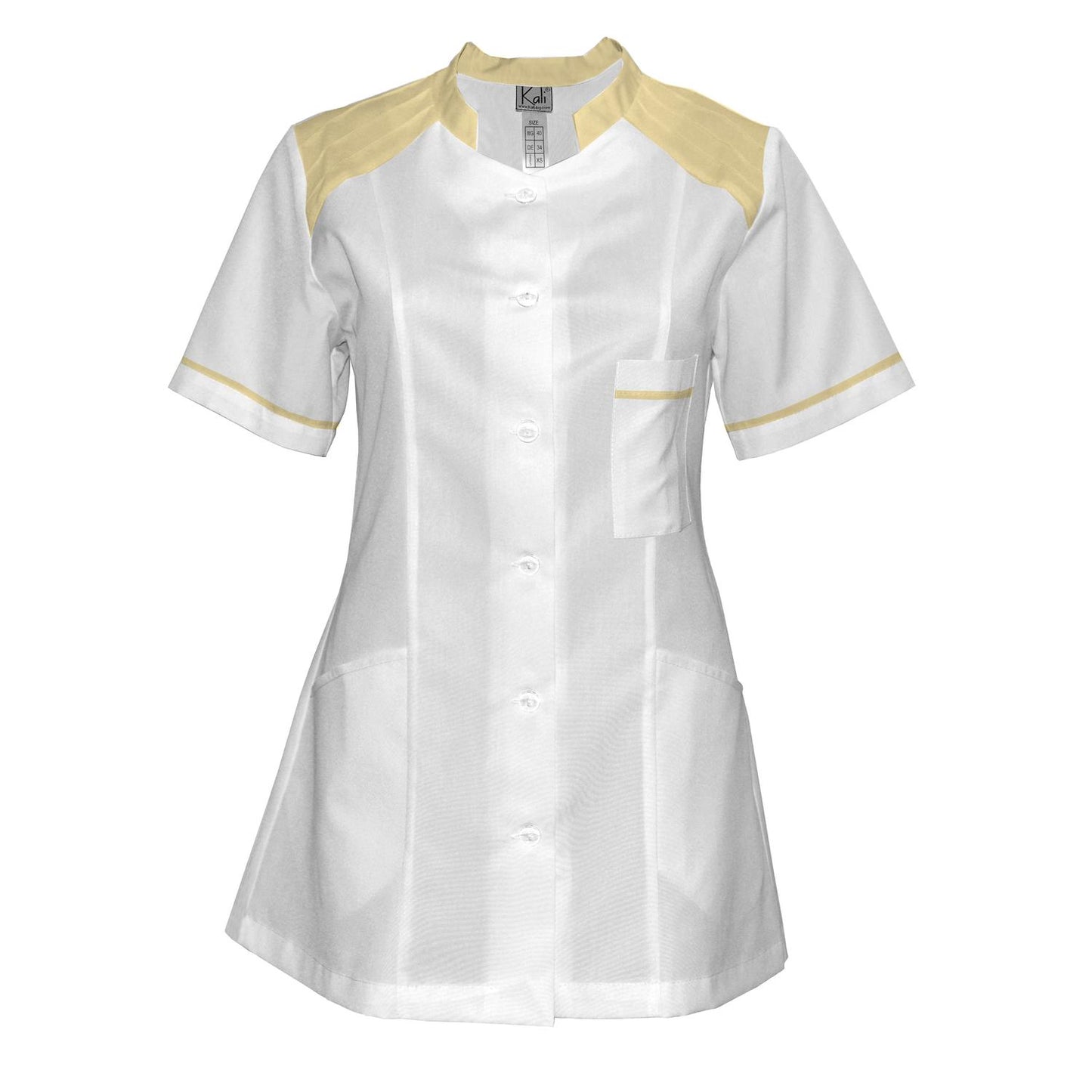 Order a women's white tunic with trimmings - Limonov 