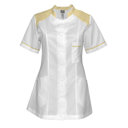 Order a women's white tunic with trimmings - Limonov 