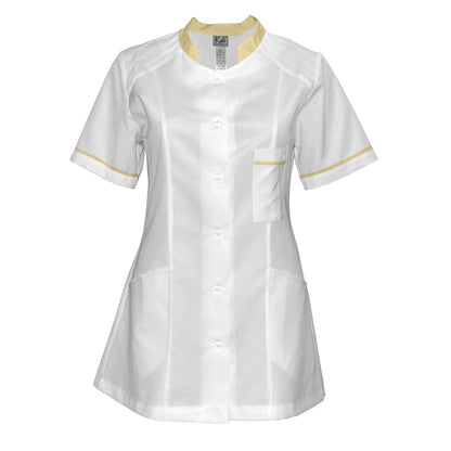 Order a women's white tunic with trimmings - Limonov 