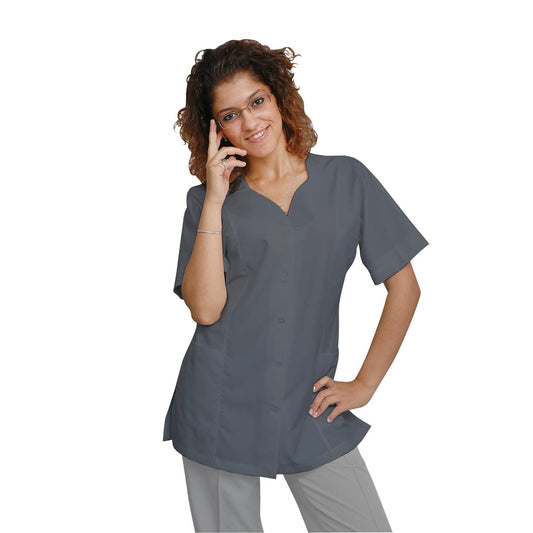 ORDER of a women's tunic - color dark gray with trim of the customer's choice, model FTSoft