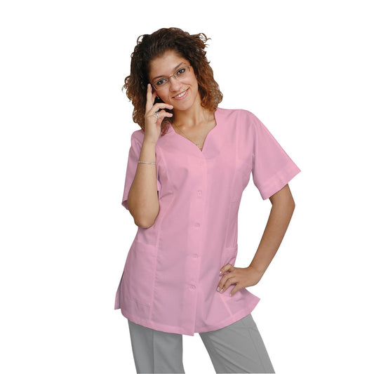 ORDER of a women's tunic - color pink with trim of the customer's choice, model FTSoft