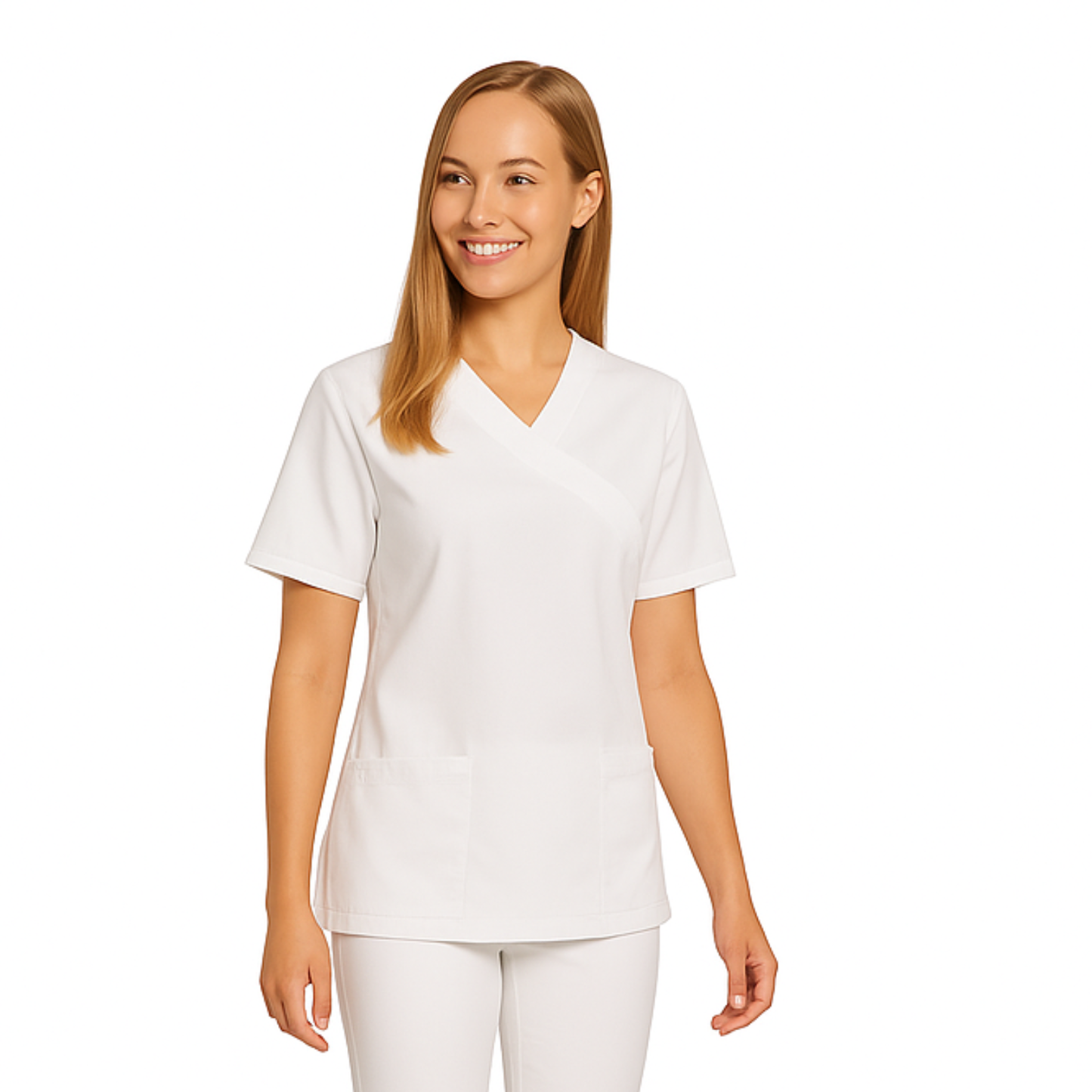 Women's tunic - color white, model FVDL