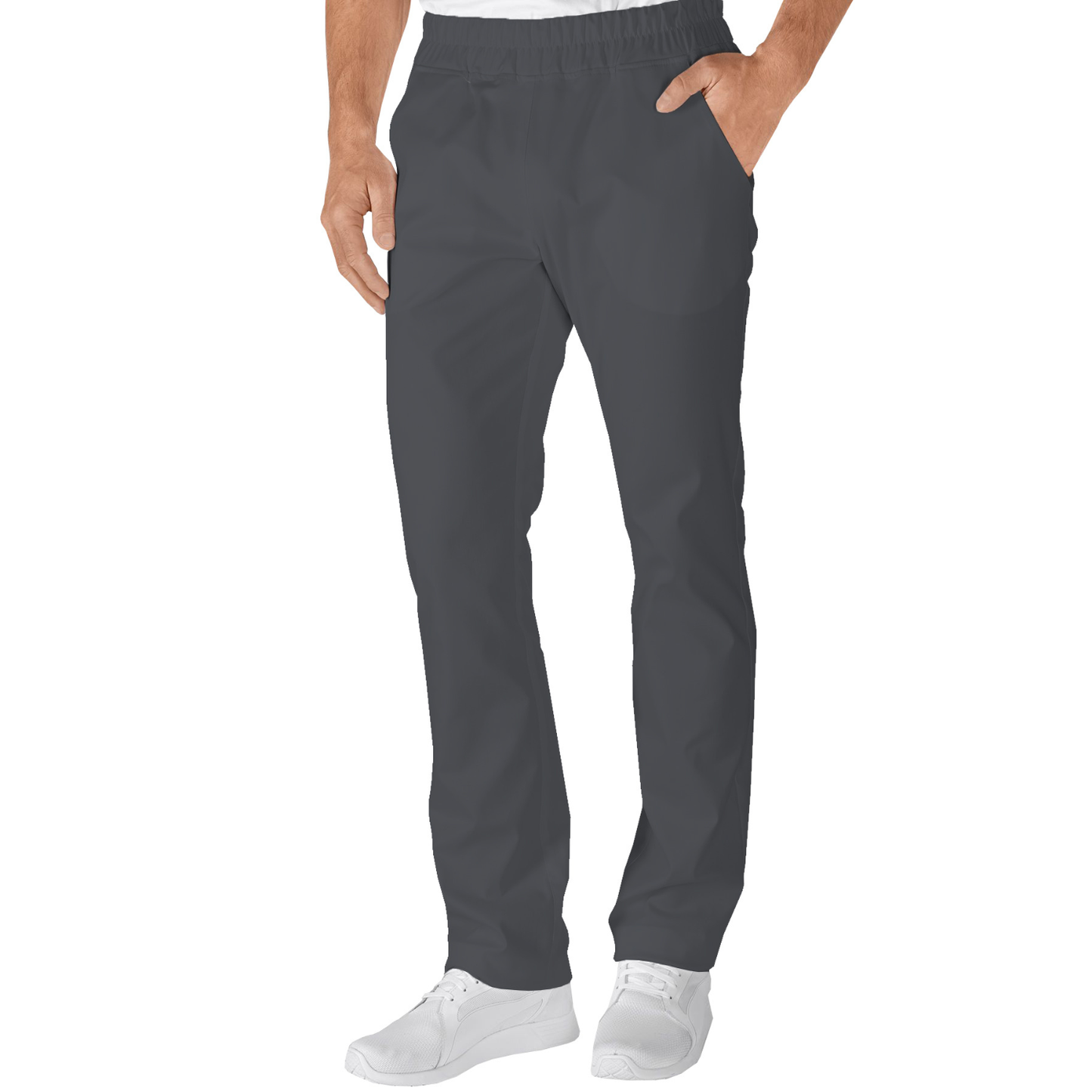 Men's trousers with two side pockets - color dark gray, model MR